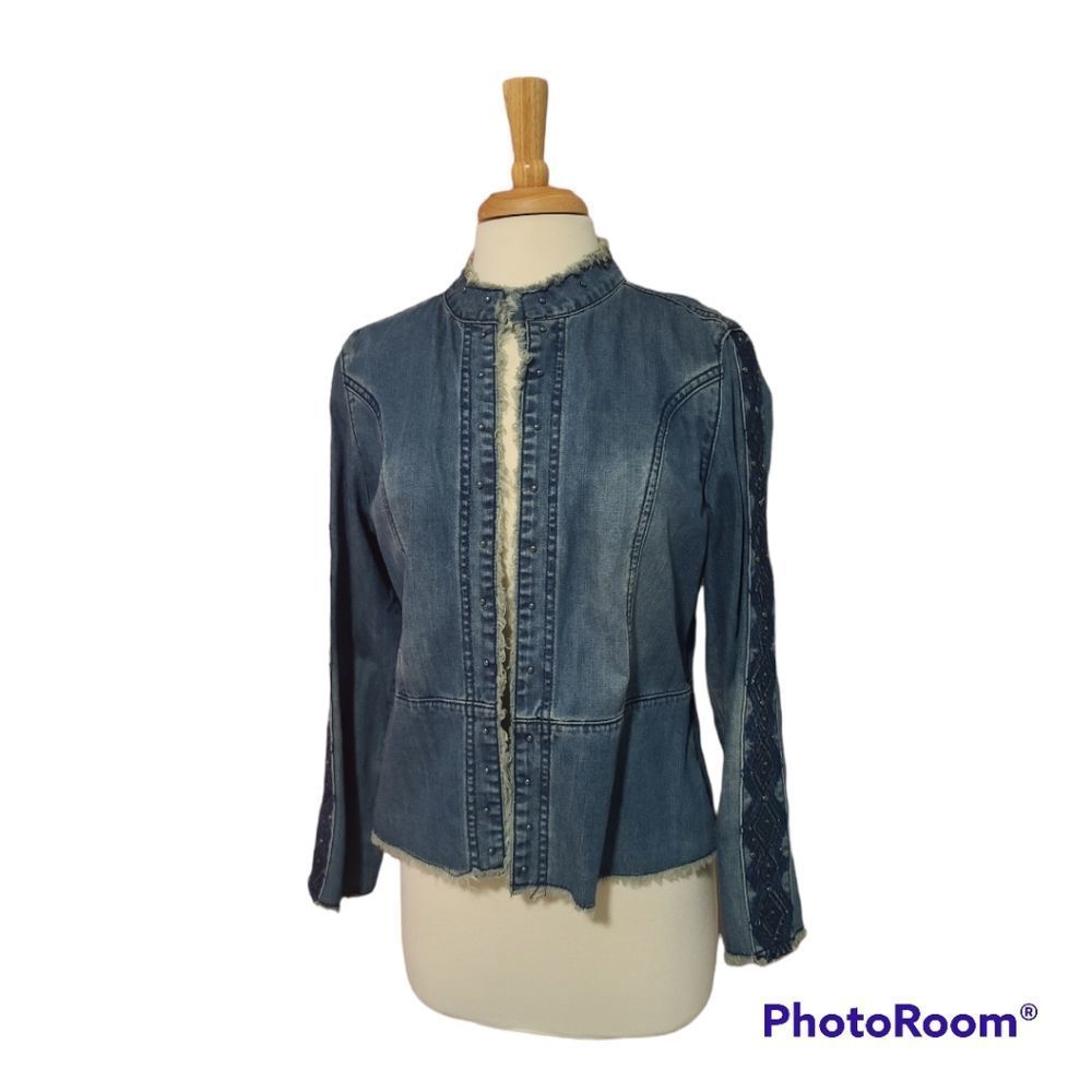 Reba embellished blue Jean jacket